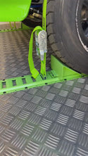 Adjustable E-Chocks with Short Wheel Chock Straps (1.8m)