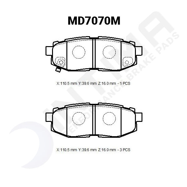 Intima SR Rear Brake Pads