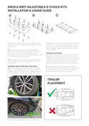 Adjustable E-Chocks with Short Wheel Chock Straps (1.8m)