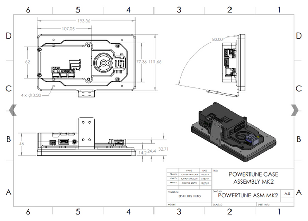 Powertune Digital Dash V5 (optional GPS)