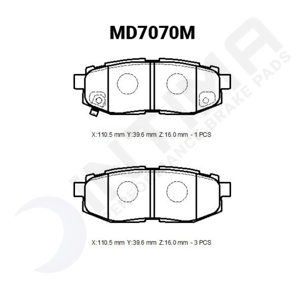 Intima SS Rear Brake Pads